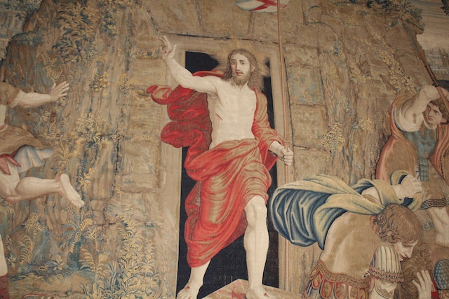 A painting that portrays Jesus' resurrection.