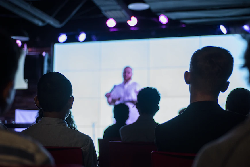 teens listening to one of the Christian youth speakers