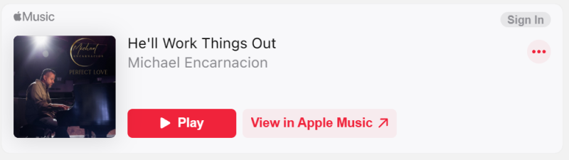 Michael Encarnacion - "He'll Work Things Out"