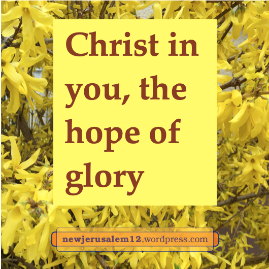 Christ in Us, Our Hope of Glory | Crossmap Blogs