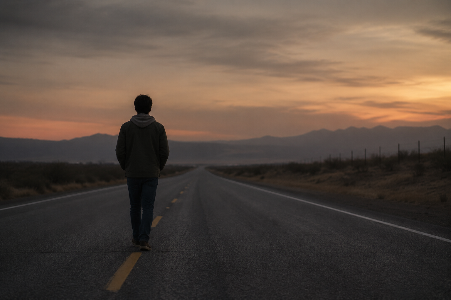 A lone figure walking an empty road at dusk, representing the quiet spiritual drift many Christians feel without realizing it