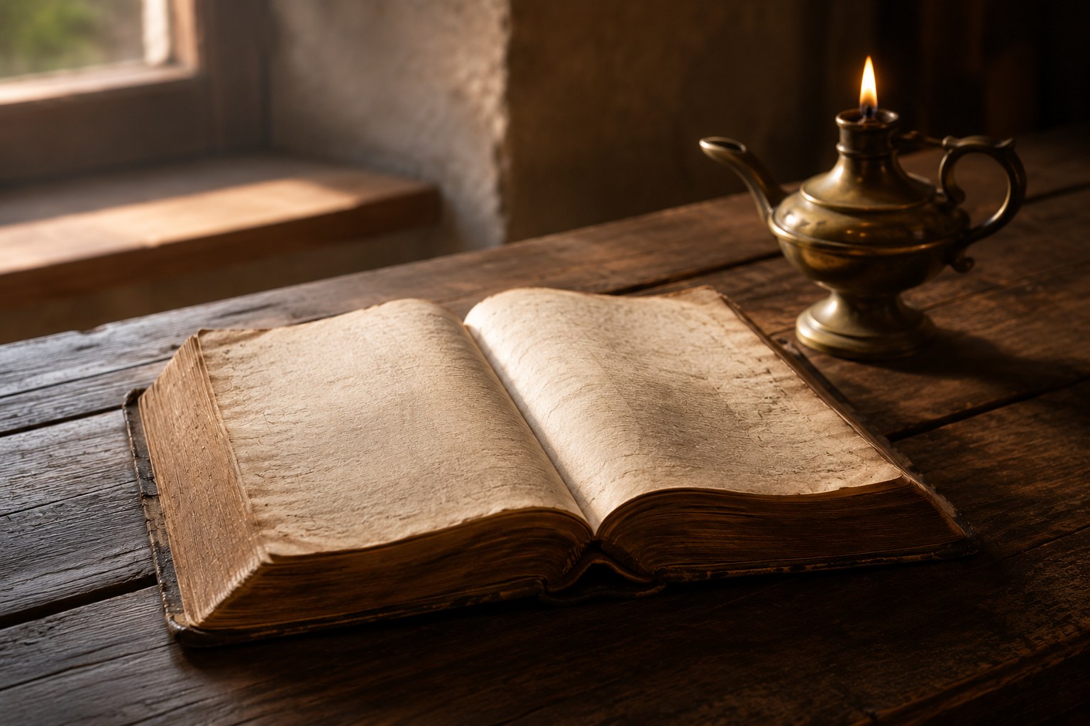 An open worn Bible turned to the letter to the Ephesians