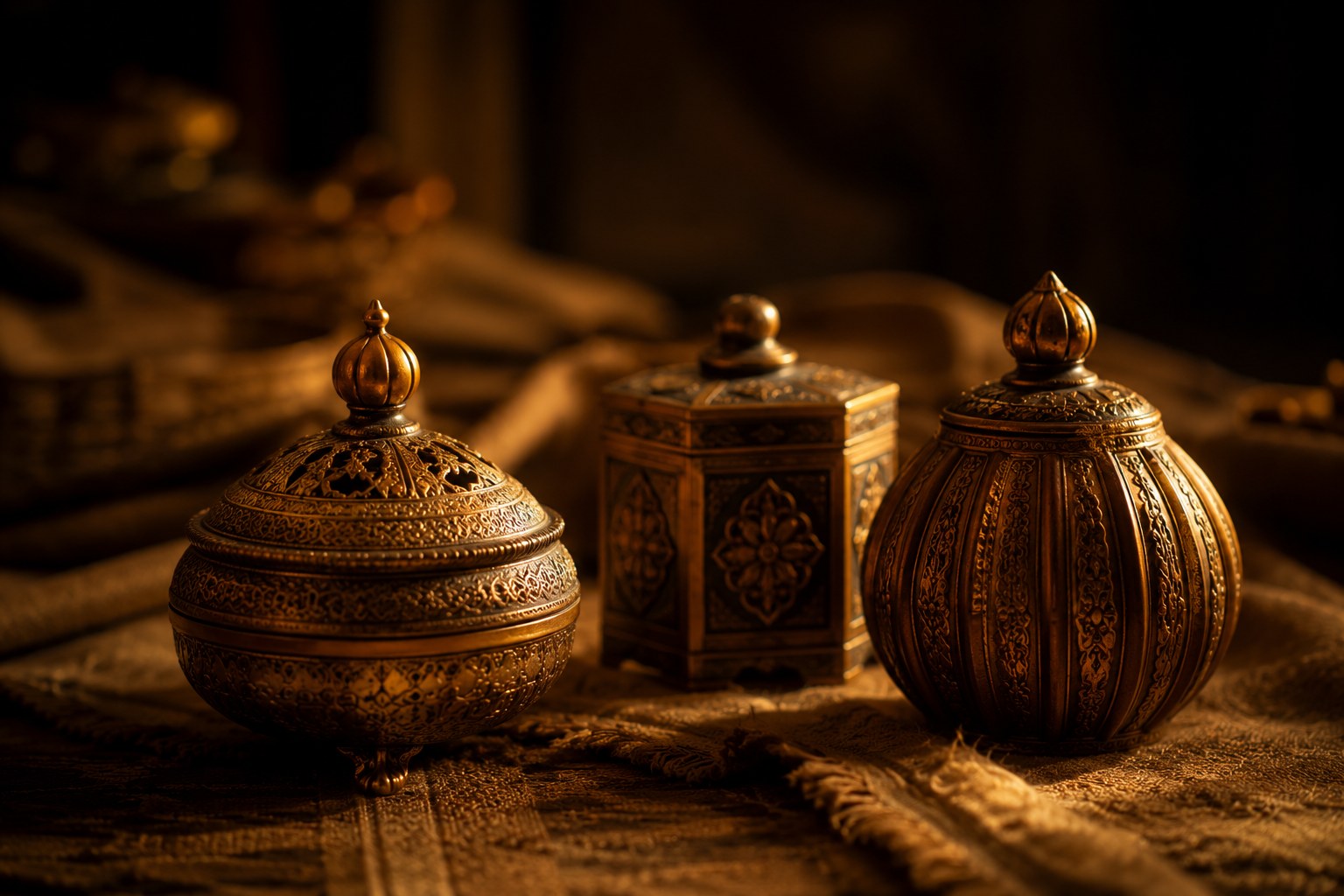 Gifts resting in soft light, an image of the gifts of the Magi