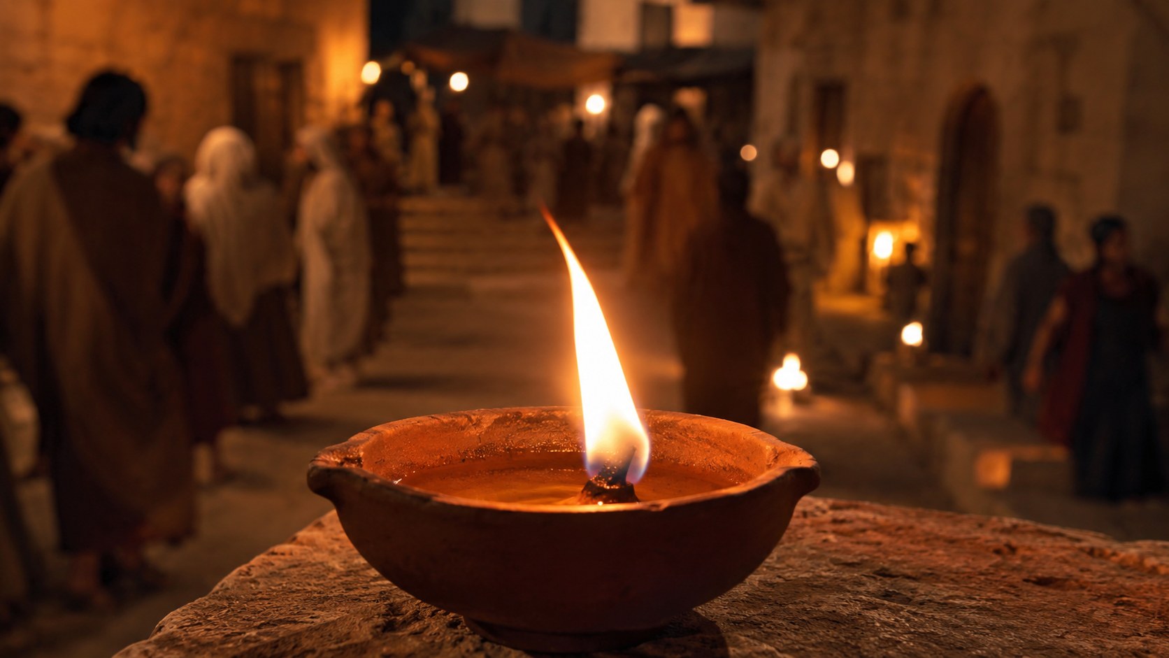 A steady flame burning through the night, an image of enduring faithful love