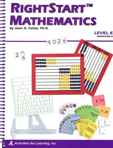 RightStart Mathematics Level E Worksheets, 1st Edition by Joan A ...