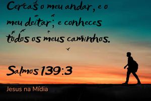 Cercas o meu andar, e o meu deitar; e conheces todos os meus caminhos. Salmos 1393 (2)