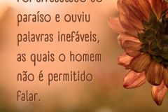 foi arrebatado ao paraíso e ouviu palavras inefáveis, as quais o homem não é permitido falar. ( II Coríntios 12 2-4). (1)