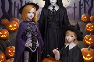 DreamShaper_v7_an_image_that_relates_Halloween_versus_Christia_0