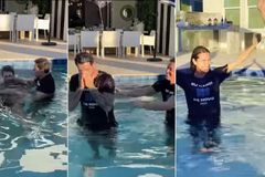 Adriana Sant’Anna e Rodrigão são batizados: ‘Sepultamos o nosso velho eu’