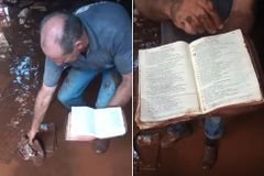 Empresário acha Bíblia ‘aberta e seca’ em meio a lamaçal que inundou serraria durante enchente
