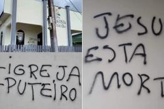Igreja é vandalizada com símbolos nazistas e mensagens contra cristãos, no Pará