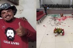 Militante do PT invade Assembleia de Deus e quebra equipamentos