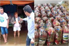 Pastor distribui alimentos para vítimas de enchente em Ji-Paraná-RO