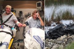 "Oramos enquanto o avião caía", testemunha casal que sobreviveu a acidente aéreo