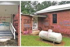 Furiosos, abortistas vandalizam templo de pequena Igreja Batista