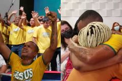 Ex-viciado que morou na rua chora ao ser batizado: "Não sou mais escravo do pecado"