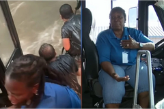 A mando de Deus, motorista arrisca a vida para salvar crianças