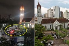 Esquerdistas protestam em frente à igreja e perturbam culto em Joinville
