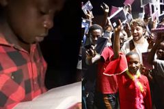 Menino chora ao receber Bíblia de missionário brasileiro em Uganda: "Estão sedentos"