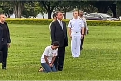 Vídeo de Michelle Bolsonaro orando durante cerimônia viraliza