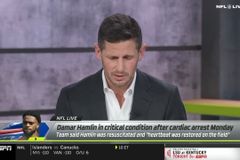Apresentador da ESPN ora ao vivo por jogador que desmaiou em jogo: "Acredito na oração"