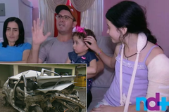 Família escapa de grave acidente que deixou carro destruído: ‘Milagre de Deus’