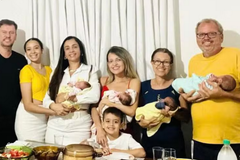 ‘Gratidão a Deus e por todas as orações’, diz mãe que deu à luz quadrigêmeos, em Goiânia