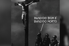 MTST recebe críticas após publicar Jesus na cruz com texto \"bandido bom é bandido morto\"