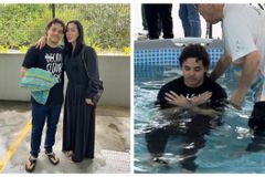 Alexander, filho de Ronaldo Fenômeno, é batizado nas águas