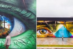 Kobra testemunha sua fé através de mural com o olhar de Jesus: \"Ele nos vê\"