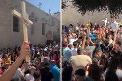 Cristãos celebram a ressurreição de Cristo nas ruas da Cisjordânia e nas igrejas de Gaza