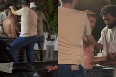 Homem aceita Jesus e é batizado em tanque improvisado na rua, no Suriname