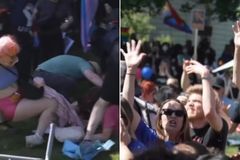 Manifestantes LGBT tentam impedir culto ao ar livre em parque nos EUA