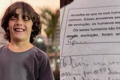 Menino de 9 anos defende Bíblia em prova sobre evolução: \"Deus falou: Haja luz\"