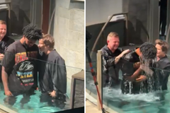 Jogador da NFL é batizado na igreja: \"Obrigado, Senhor por este dia\"