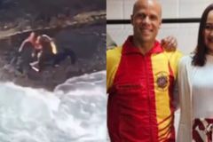 Bombeiro orou antes de salvar mulher em mar agitado: ‘Pedi que Deus me guiasse’