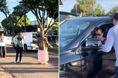 Igreja faz drive-thru de oração no Paraná: \"Fomos chamados para ser luz\"