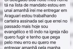 Foragido aceita Jesus e se entrega à polícia em MG: ‘Vou pagar pelo meu erro’
