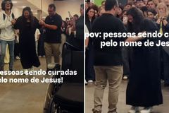 Mulher deixa cadeira de rodas e anda em conferência: \"Deus ainda cura\"