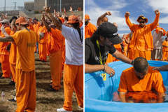 Mais de 100 presos se rendem a Jesus e 49 são batizados nos EUA