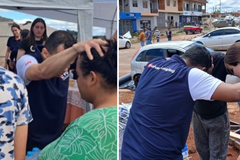 Igreja monta tenda de oração e ajuda social em cidade destruída por ciclone no Paraná