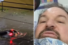 Homem é resgatado após carro ser engolido por cratera: ‘Sobrevivi por um milagre’