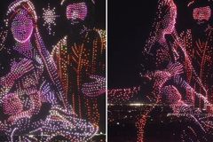 Espetáculo com 5.000 drones projeta nascimento de Jesus nos céus dos EUA