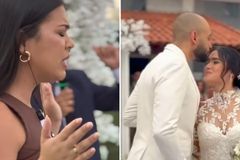 Chuva em casamento ao ar livre para após oração de convidados: ‘Deus é o Deus do tempo’