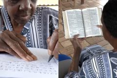 Idosa volta à escola para realizar sonho de ler a Bíblia: \"Via todos lendo na igreja\"