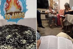 Casal faz festa para celebrar 10 anos lendo a Bíblia juntos: \"Não é só amor, é disciplina\"