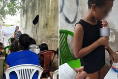 Crianças inspiram ao louvar e pregar em culto improvisado no quintal