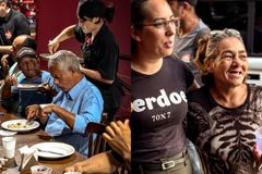 Missão leva mais de 130 sem-teto para pizzaria: “Na mesa de Deus todos têm lugar”