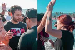 Cristãos evangelizam em praias do Chile e levam centenas ao batismo: “Fome por Jesus”