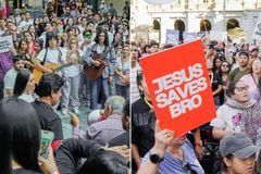 Jovens se reúnem para adorar nas ruas da capital do Chile: “Foi impactada pelo Evangelho”